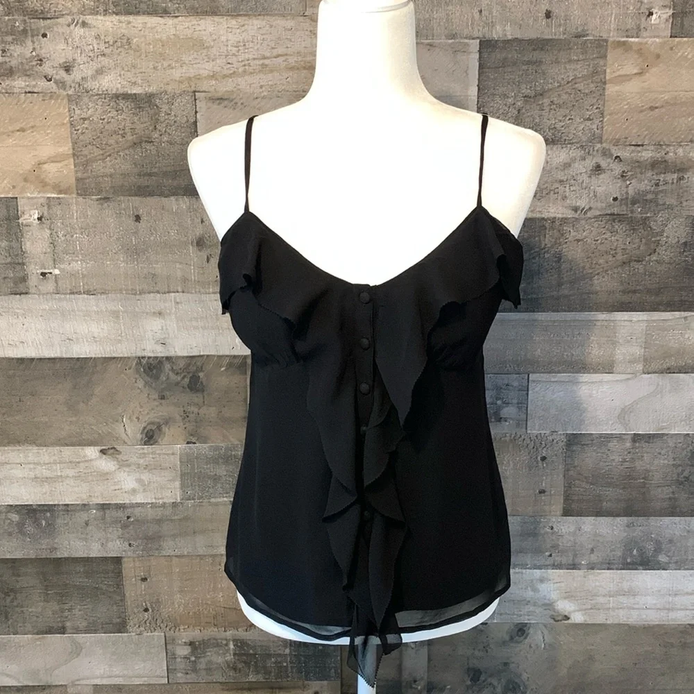 Banana Republic Silk Camisole with front ruffles Size 6 - Picture 16 of 16
